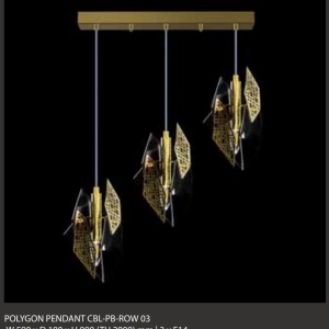 Pendul modern design LUX realizat manual POLYGON - Img 3