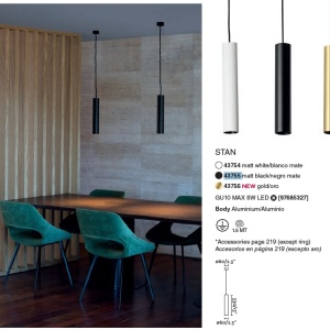 Pendul modern design minimalist STAN auriu 43756 - Img 4