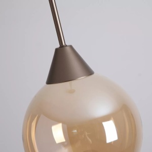 Pendul Opus Lux, Sticla Amber si Metal Bronz, LED CCT - Img 4
