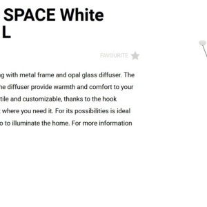 Pendul stil minimalist MINE GLASS SPACE alb 1L - Img 4