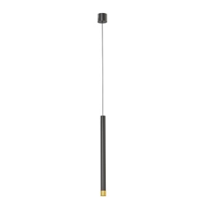 Pendul tubular stil minimalist QI Nero / Gold 40