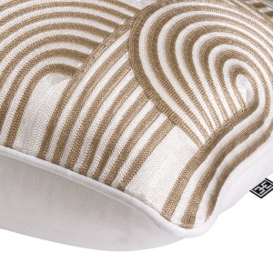 Perna decorativa design LUX Abacas bej, alb - Img 3