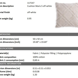 Perna decorativa design LUX Maris S, 50x50cm - Img 2