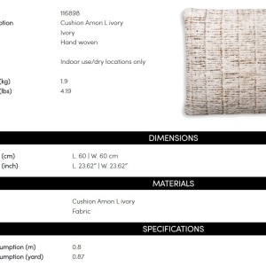 Perna design LUX Amon L, Ivory - Img 3