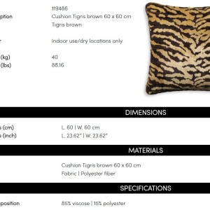 Perna design LUX Tigris L, 60x60cm - Img 6