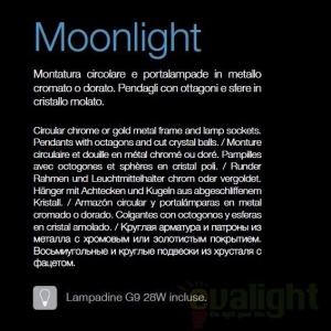 Plafonier cristal Venezian diam. 26cm MOONLIGHT PL5 cromo 094649 49616 universul-luminii.ro