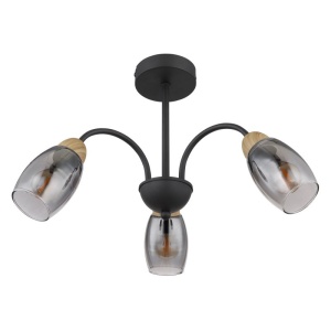 Plafoniera 3L design modern Gerly negru 135156 universul-luminii.ro