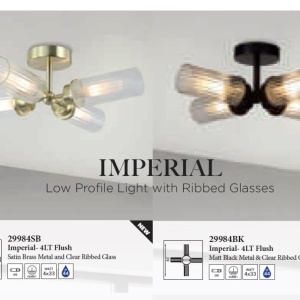Plafoniera baie metal negru IP44 Imperial 4L 630556 universul-luminii.ro