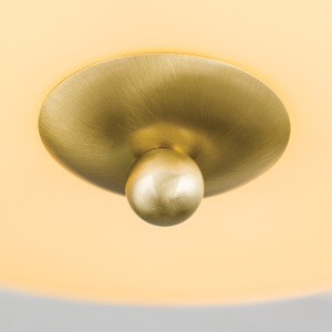 Plafoniera clasica Landhaus 35cm alama satin/ sticla champagne decor verde 200126 universul-luminii.ro