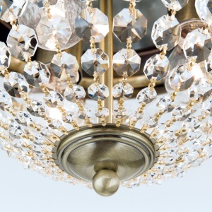 Plafoniera cristal Asfour design elegant lux PLAFOND D-35cm alama 234836 universul-luminii.ro