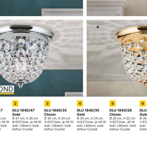 Plafoniera cristal Asfour design elegant lux PLAFOND D-47cm aurie 234806 universul-luminii.ro