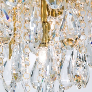 Plafoniera cristal K9 design elegant CELESTE D-45 aurie 234766 universul-luminii.ro