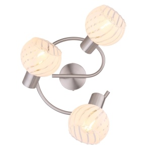 Plafoniera cu 3 spoturi design modern WILLY nichel 210646 universul-luminii.ro