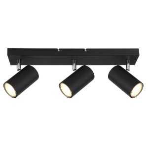 Plafoniera cu 3 spoturi directionabile design modern ROBBY negru mat 114196 universul-luminii.ro
