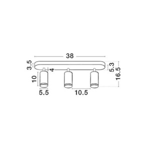 Plafoniera cu 3 Spoturi directionabile protectie IP44, MAO, NVL-9011418 247696 universul-luminii.ro