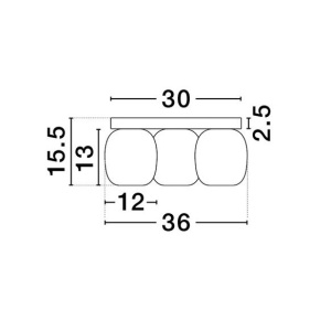 Plafoniera cu 3 spoturi metal negru MARLIN 626056 universul-luminii.ro