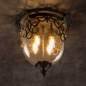 Plafoniera de exterior impresionanta din fier forjat DE 2246 152276 universul-luminii.ro