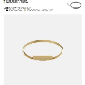 Plafoniera design modern LED Rim 60cm alama - Img 7