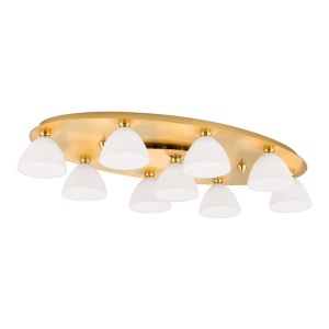 Plafoniera design modern OPALDESIGN 9L, auriu mat 163456 universul-luminii.ro