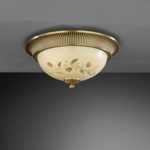 Plafoniera din alama cu sticla decorata design italian D-40cm 6208 101726 universul-luminii.ro