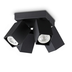 Plafoniera DYNAMITE PL4 SQUARE NERO