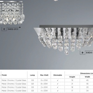 Plafoniera eleganta design modern Hanna 4L 6404-4CC SRT - Img 6
