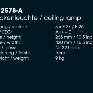 Plafoniera iluminat exterior din fier forjat, diametru 42cm, DE 2578-A 175976 universul-luminii.ro