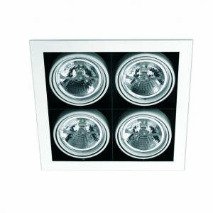 Plafoniera incastrabila cu 4 spoturi HELIO-5 Alb 43335