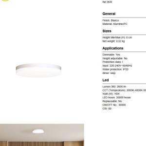 Plafoniera LED 20W, diametru 30cm, TURIN CCT II - Img 11