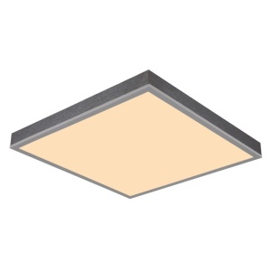 Plafoniera LED aluminiu argintiu, MDF gri DORO 45x45cm 590596 universul-luminii.ro