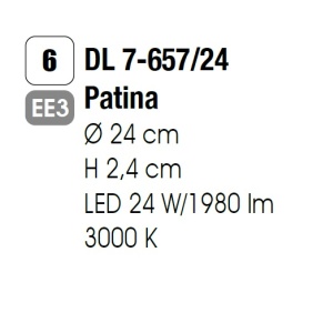 Plafoniera LED Bully 24cm Antique Brass 94116 universul-luminii.ro