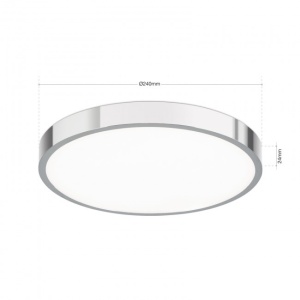 Plafoniera LED Bully 24cm chrome 197106 universul-luminii.ro