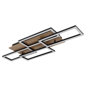 Plafoniera LED CCT cu telecomanda JEFFRY aspect lemn 67359-40 GL 172076 universul-luminii.ro