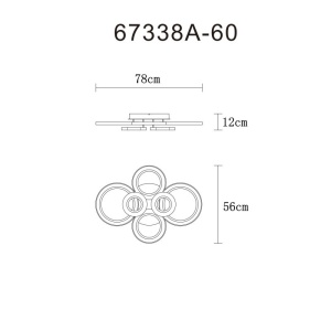 Plafoniera LED CCT cu telecomanda KORA 250086 universul-luminii.ro