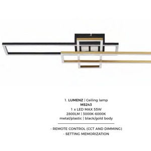 Plafoniera LED CCT si telecomanda LUMENZ - Img 2