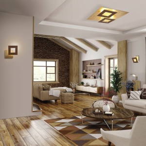 Plafoniera LED design ambiental DALIA Corten/ gold 220446 universul-luminii.ro