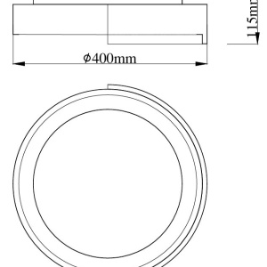 Plafoniera LED design circular Aruba 40cm negru - Img 3