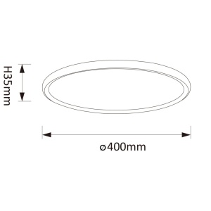 Plafoniera LED design circular DOBLE alb 40cm - Img 6