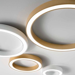 Plafoniera LED design circular FLOR 60cm alb, negru sau auriu 224836 universul-luminii.ro