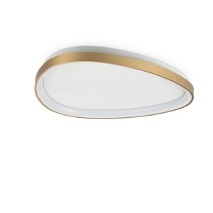 Plafoniera LED design circular GEMINI PL D061 ON-OFF OTTONE 4000K
