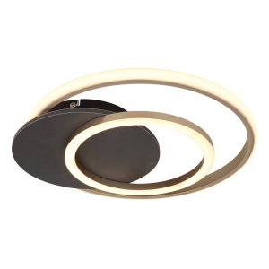 Plafoniera LED design circular JULIO negru/gri - Img 1