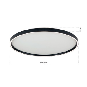 Plafoniera LED design circular MASCA D-60cm negru 233966 universul-luminii.ro