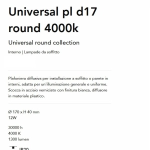Plafoniera LED design circular, Universal pl d17 round 4000k - Img 3