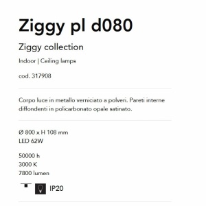 Plafoniera LED design circular Ziggy pl d80 alb 142616 universul-luminii.ro