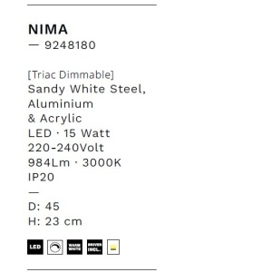 Plafoniera LED design decorativ NIMA D-45cm 237146 universul-luminii.ro