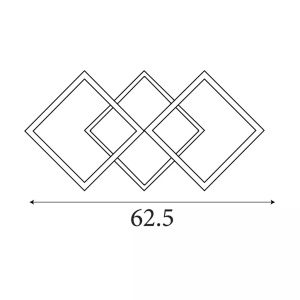Plafoniera LED design geometric Fence 44x62,5cm - Img 6