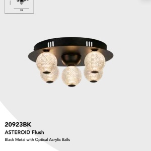 Plafoniera LED design modern Asteroid Led negru 159046 universul-luminii.ro