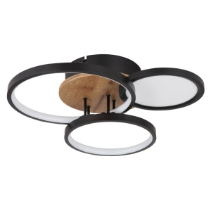 Plafoniera LED design modern Sid negru, maro 67236 universul-luminii.ro