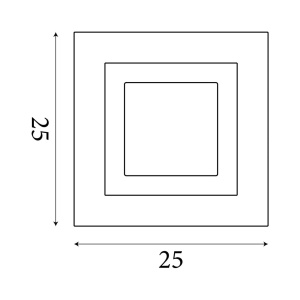 Plafoniera LED design modern Squary 25x25cm - Img 6