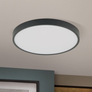 Plafoniera LED design slim BULLY D-28cm negru 155776 universul-luminii.ro